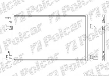 Радиатор кондиционера Polcar 5511K8C2S (фото 1)