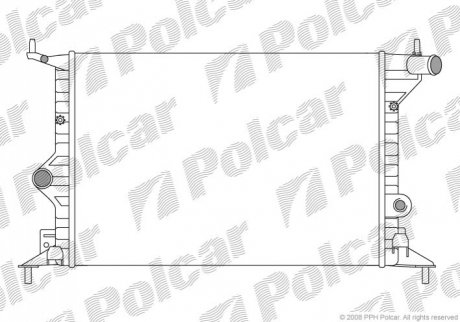 Радіатор охолоджування Opel Vectra B 1.8 i 16V 95-02 551608B1