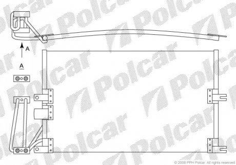 Радіатор кондиціонера Polcar 5516K8C1 (фото 1)