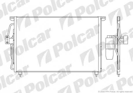Радиатор кондиционера Polcar 5527K8C1 (фото 1)