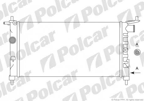 Радіатор охолодження Polcar 555508B1 (фото 1)