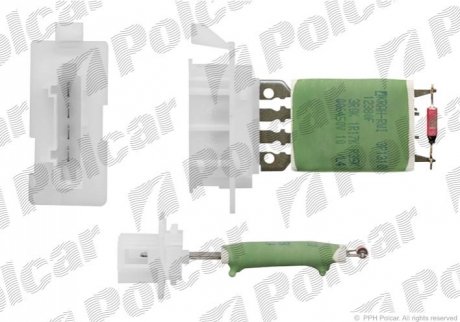 Резистор вентилятора Polcar 5555KST1X (фото 1)