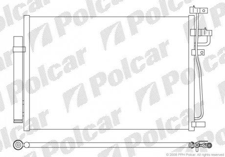 Радіатор кондиціонера Polcar 5565K8C2 (фото 1)