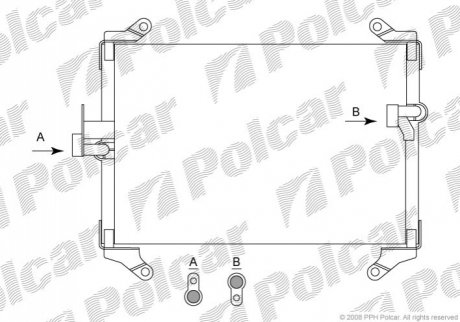 Радіатор кондиціонера Polcar 5702K8C1 (фото 1)
