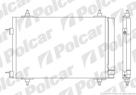 Радиатор кондиционера Polcar 5711K8C1S (фото 1)