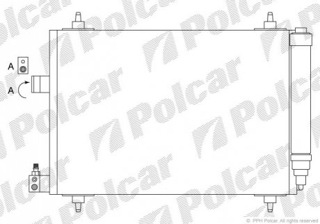 Радіатор кондиціонера Polcar 5748K8C1 (фото 1)