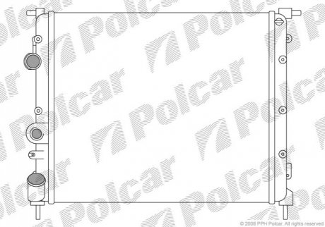 Радиатор Renault Megane 1.4/1.6 11/95- (-AC) 600708A1