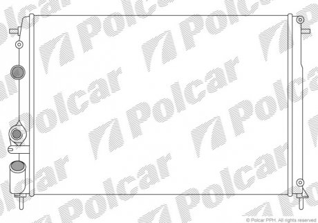 Радіатор Renault Megane, 1,4-2,0, 96-03 600708A5