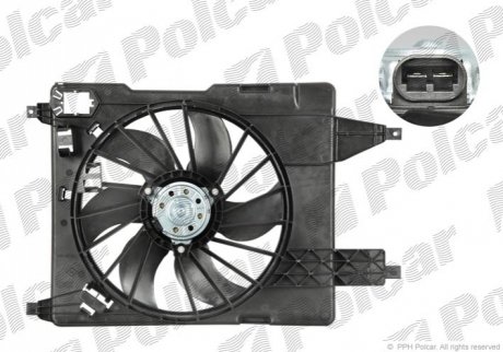 Вентилятор охлаждения двигателя Renault Megane II 1.5dci 03-09 Polcar 601223W3 (фото 1)