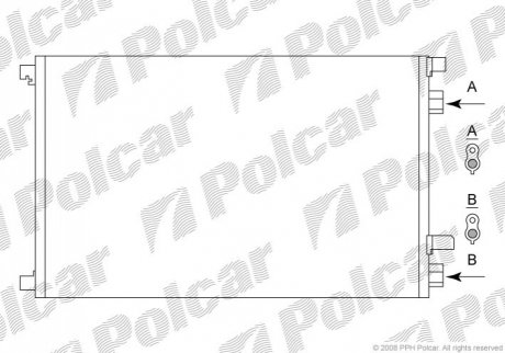 Радіатор кондиціонера Polcar 6012K8C1S (фото 1)