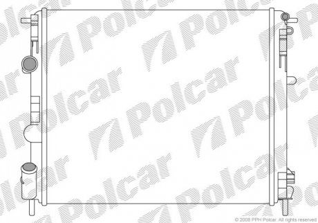 Радіатор охолодж. двигуна Renault Kangoo, 1.2, 09.98- 601508A5