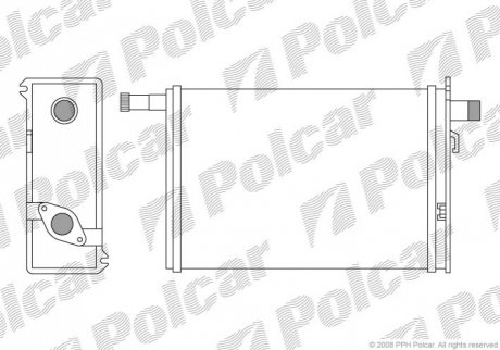 Радиатор печки Polcar 6022N8-1 (фото 1)
