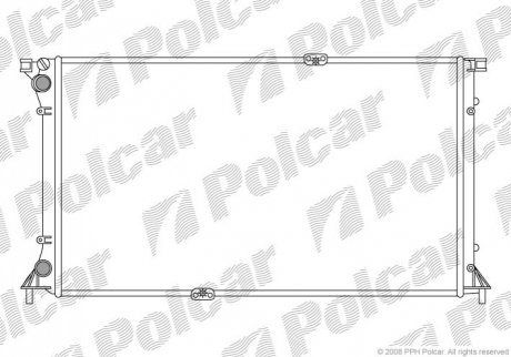 Радіатор охолоджування Renault Trafic 2.5 dCi 02- (+AC) Polcar 602608A4 (фото 1)