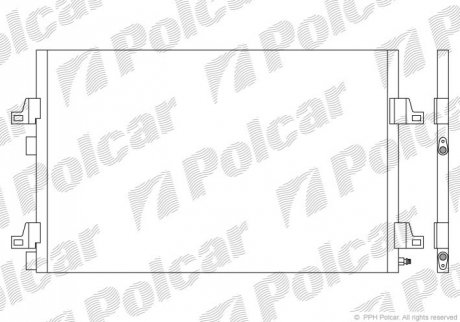 Радиатор кондиционера Polcar 6052K8C1 (фото 1)