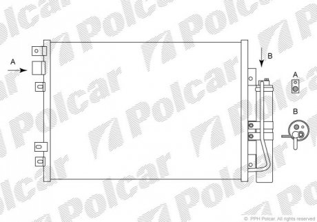 Радіатор кондиціонера Polcar 6061K8C1 (фото 1)