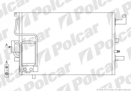 Радіатор кондиціонера Polcar 6522K8C1 (фото 1)