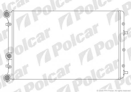 Радиатор охлаждения Skoda Fabia 1.0-2.0 08.99- Polcar 691308-2 (фото 1)