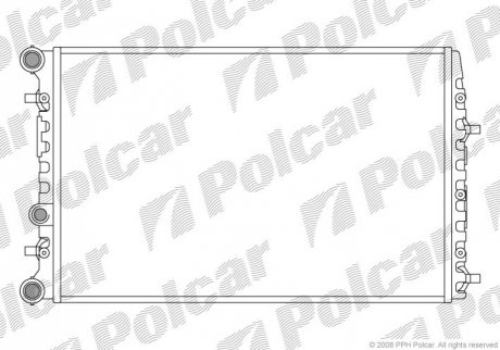 Радіатор охолодження Skoda Fabia 1.0-2.0 08.99- Polcar 691308A5 (фото 1)