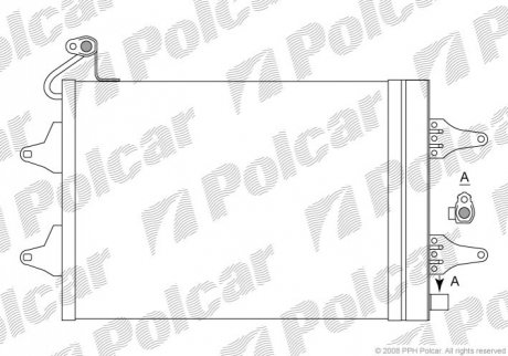 Радиатор кондиционера (с осушителем) Polcar 6913K8C1 (фото 1)