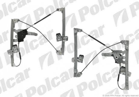 Склопідіймач електричний передній лівий (без двигуна) Skoda Octavia 2004- Polcar 6922PSG1 (фото 1)