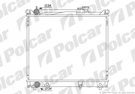 Радіатор охолоджування Suzuki Vitara 2.0 V6 90-98 Polcar 742408-3 (фото 1)