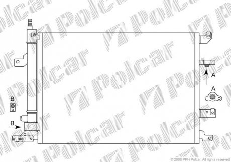 Радиатор кондиционера Polcar 9080K8C2 (фото 1)