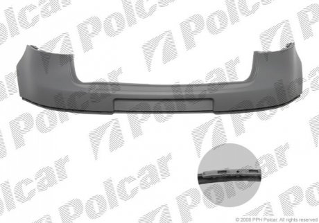 Бампер задній Volkswagen: Golf V [1K1, 1K5] (2003-2009) Polcar 951396 (фото 1)
