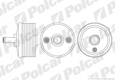 Радіатор масляний Skoda/VAG/Audi/Seat 1.6-2.0 (AKП 6 ступ.).).) 02-14 Polcar 9513L8-2 (фото 1)