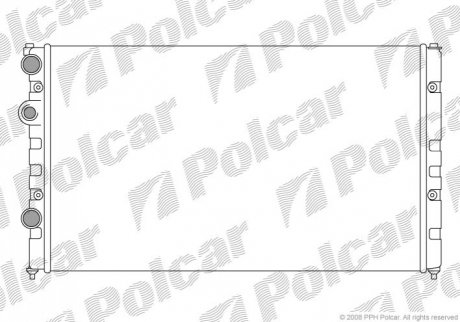 Основний радіатор Seat Cordoba 1.8, 2.0 93-99, Ibiza 1.6, 2.0 95-// VW Caddy II 1.9d 95-04, Polo 1.6i,1.9d 95-01 952408-8