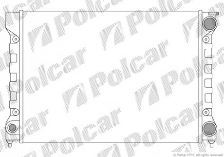 Радiатор VW Golf II 1.6 83-91 Polcar 953408A2 (фото 1)