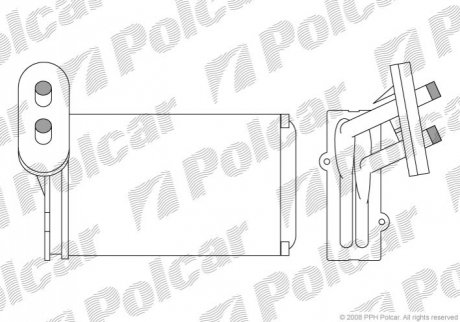 Радиатор печки Polcar 9534N8-1 (фото 1)