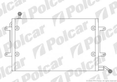 Радіатор кондиціонера Polcar 9538K8C1 (фото 1)