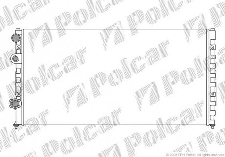 Радіатор охолоджування VW Passat 1.6-2.9 02.88-05.97 Polcar 954708A2 (фото 1)