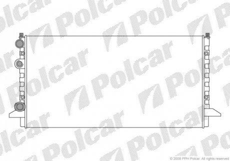 Радiатор охолодження VW Passat 1.9D/TD/TDI 10/93-9/96 (AAZ/1Z) 954708A3