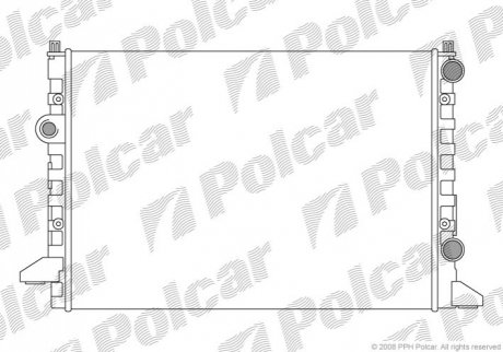 Радіатор двигуна VW Passat, Passat Variant 1,6/1,8/2,0/1,9Tdi 02.88- 954708A4