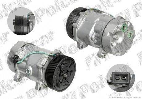 Компресор кондиціонера (новий) Polcar 9550KS1 (фото 1)