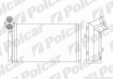 Радіатор пічки Polcar 9550N8-3 (фото 1)