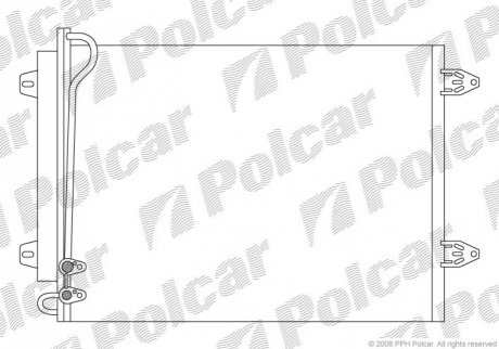 Радиатор кондиционера Polcar 9555K8C1 (фото 1)