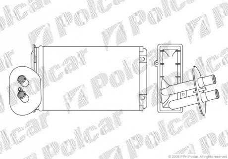 Радіатор пічки Polcar 9566N8-3 (фото 1)