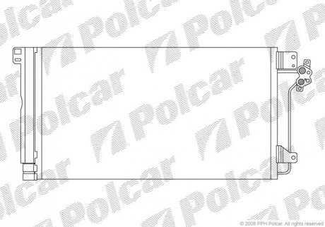 Радиатор кондиционера Polcar 9568K8C1 (фото 1)