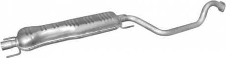 Резонатор (средняя часть) алюминизированная сталь Opel Zafira 2.0D, 2.0D (99-05) POLMOSTROW 17611 (фото 1)