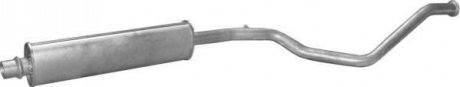 Глушитель, алюм. сталь, середн. часть Peugeot 307 2.0i -16V 03/02-06/05 (19.224) POLMOSTROW 19224 (фото 1)