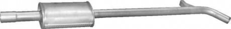 Глушитель алюм. сталь, средн. часть Renault Clio III 1.2i 16V 05- (21.32) Polmos 2132