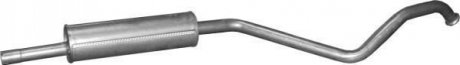 Глушитель алюм. сталь, средн. часть Renault Laguna II 1.6i -16V 1.8i 16V 2.0i -1 POLMOSTROW 21524 (фото 1)
