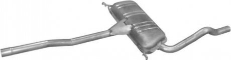 Глушитель алюм. сталь, средн. часть Skoda Superb 1.9 TDi 01- (24.51) POLMOSTROW 2451 (фото 1)