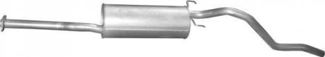 Глушитель (задняя часть) алюминизированная сталь POLMOSTROW 26261 (фото 1)