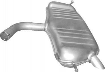 Глушитель (задняя часть) алюминизированная сталь VW Touran 1.6 (03-08) POLMOSTROW 30.150 (фото 1)