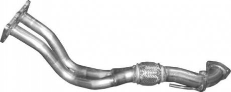 Глушитель (передняя часть) алюминизированная сталь POLMOSTROW 30437 (фото 1)