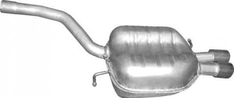Глушник (задня частина) алюмінієва сталь 3053