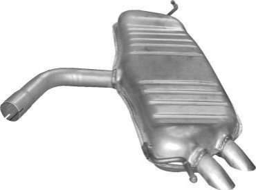 Глушитель (задняя часть) алюминизированная сталь POLMOSTROW 30615 (фото 1)